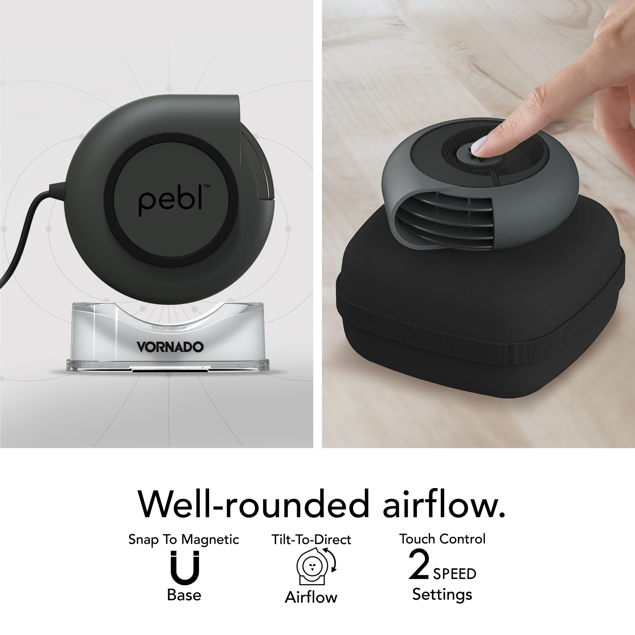 PEBL PAK® Portable Desk Fan with Carry Case - Image 6